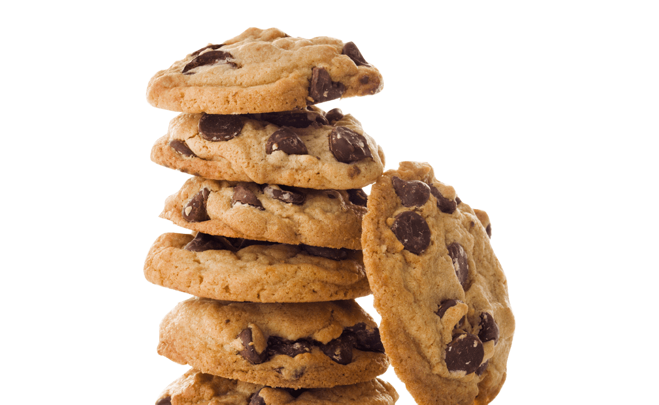 Stack of chocolate chip cookies from Absolute Bakers