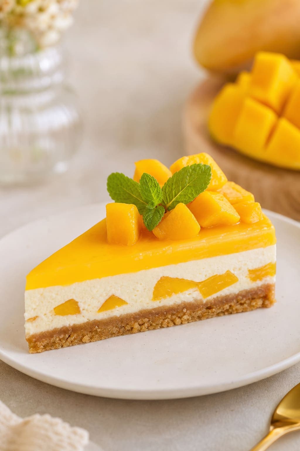 Creamy cheesecake prepared with premium ingredients